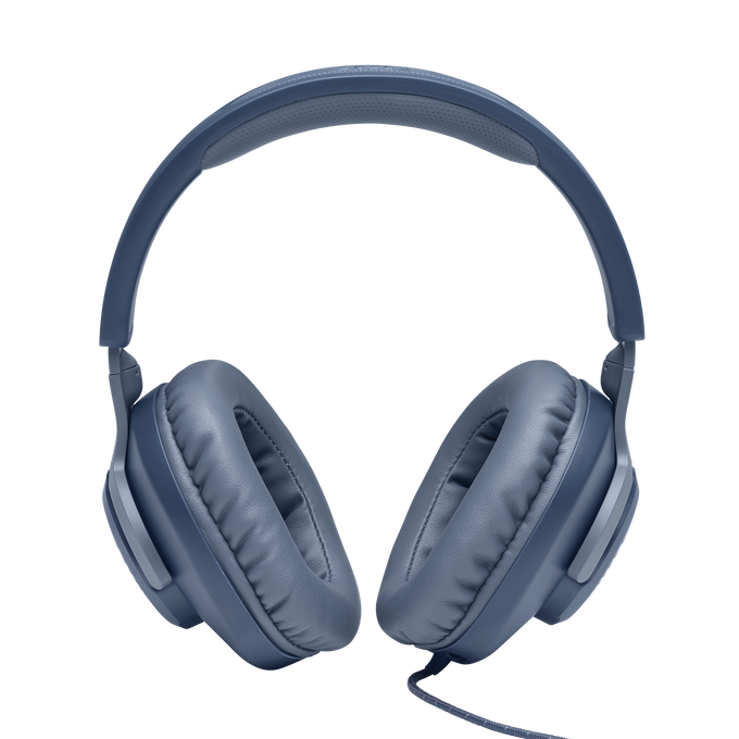 JBL Quantum 100 - Blue - Wired over-ear gaming headset with flip-up mic - Detailshot 2 image number null
